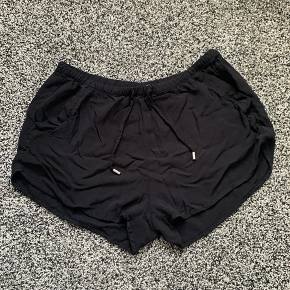Black Viscose Shorts - Picture 2 of 6